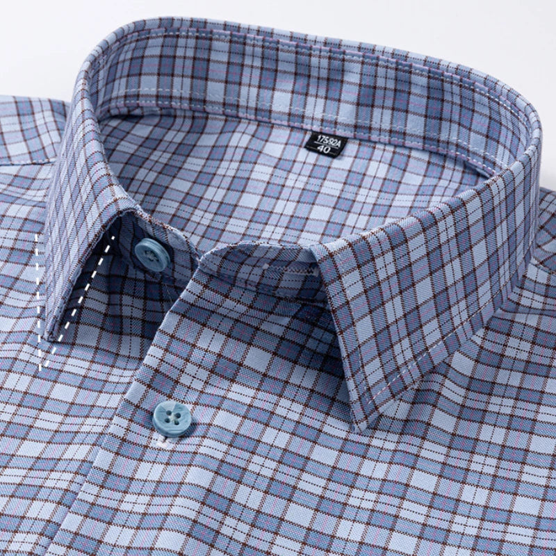 11XL Fits 160KG 10XL Big Tall Hot Sale Oxford 100% Cotton Man Shirts Long Sleeve with Stripes Business Casual Work White Shirt