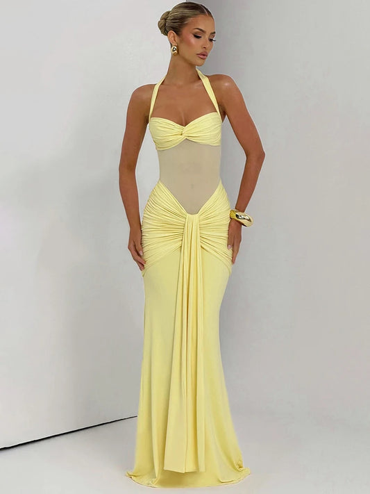 Backless  Off-shoulder Sleeveless Party Dress