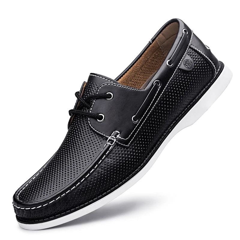 Hand -Stitched Lace-Up Loafer