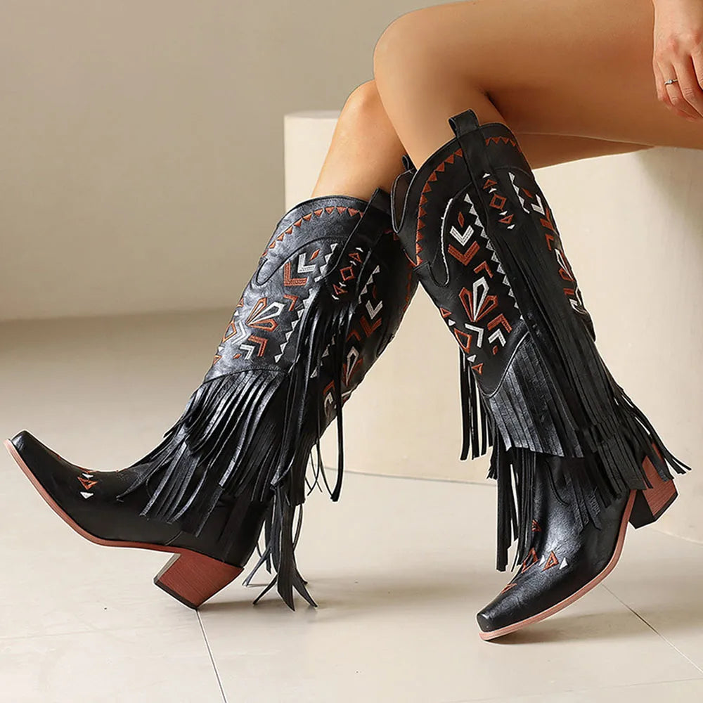 Retro Women Western Boots