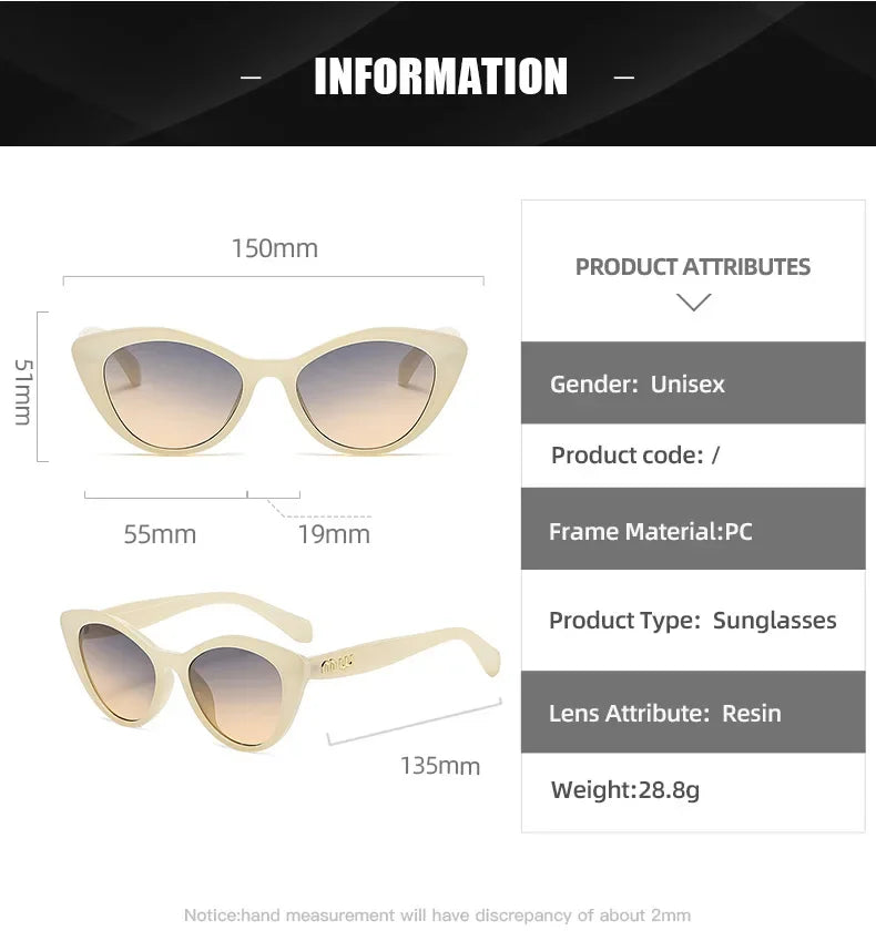 Vintage Cat Eyes Sun Glasses