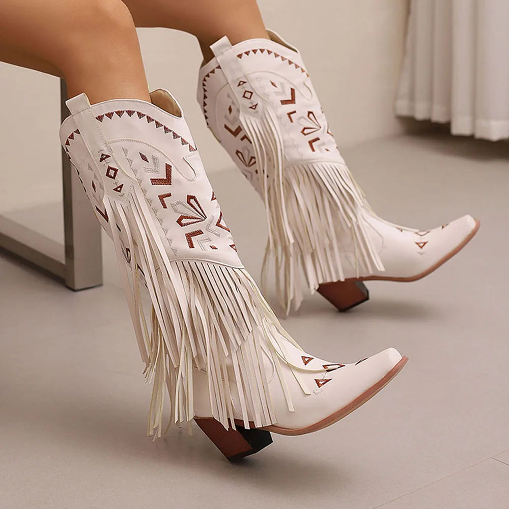 Retro Women Western Boots