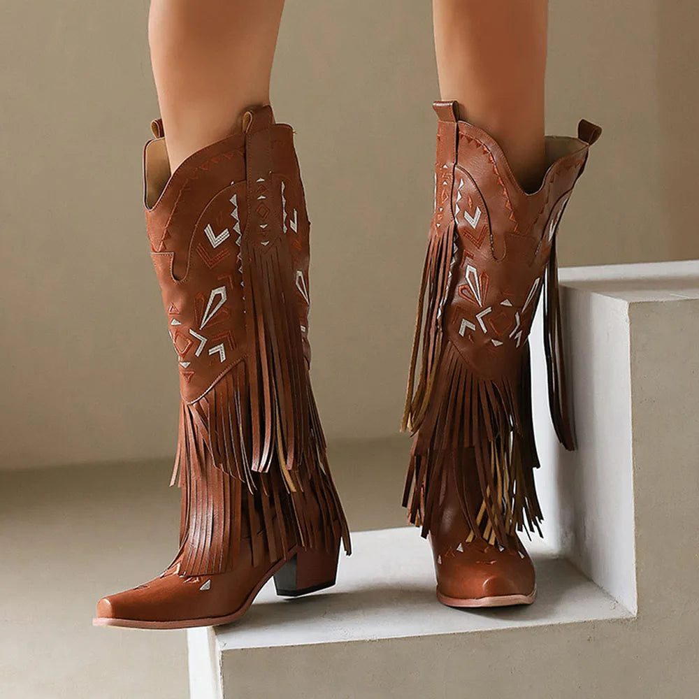 Retro Women Western Boots
