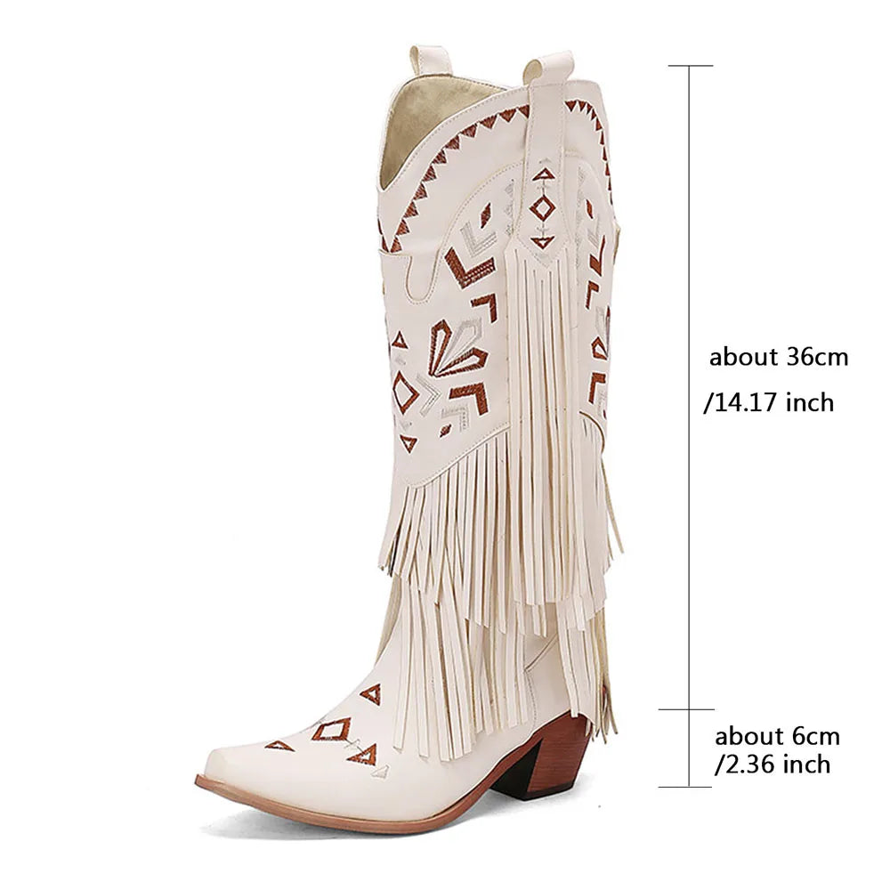 Retro Women Western Boots